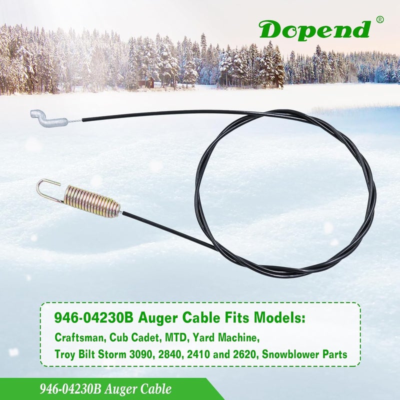 Dopend 946-04230B Auger Cable for Craftsman, Cub Cadet, Troy Bilt, MTD, Yard Machine Snowblower Parts, Replaces 946-04230, 746-04230B, 746-04230 Auger Control Cable - Image 5